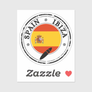 Spanien Ibiza-Siegel-Aufkleber-Rundflagge Aufkleber