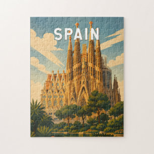 Spanien Illustration Reise Kunst Vintage Puzzle