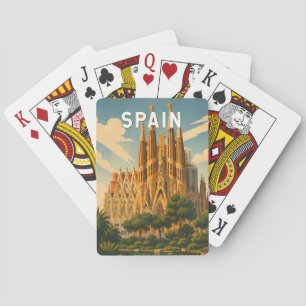Spanien Illustration Reise Kunst Vintage Spielkarten