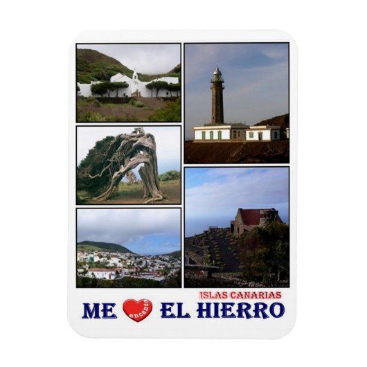 Spanien - Kanarische Inseln - El Hierro - I Liebe  Magnet (Vertikal)