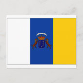 Spanien Kanarische Inseln Flagge Postkarte (Vorderseite)