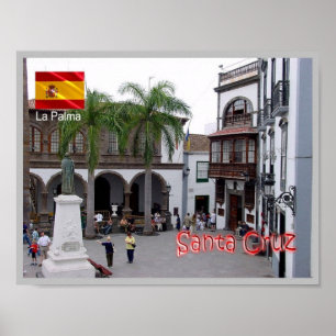 Spanien - Kanarische Inseln - La Palma - Santa Cru Poster