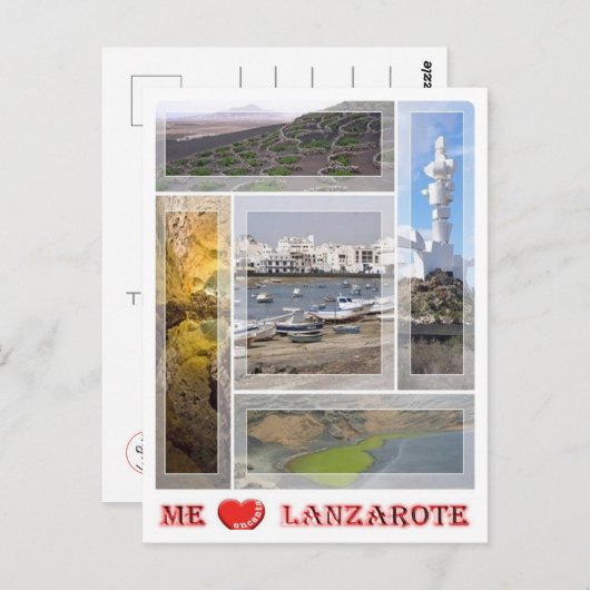 Spanien - Kanarische Inseln - Lanzarote - I Liebe Postkarte (Vorne/Hinten)