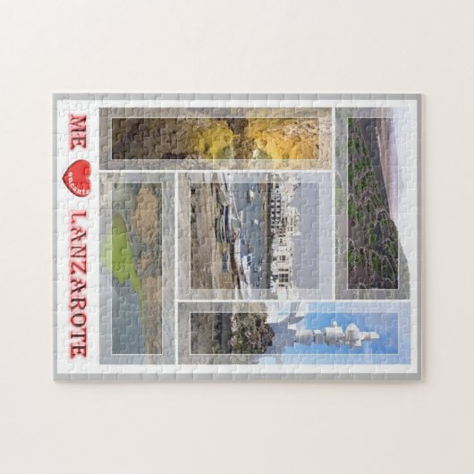 Spanien - Kanarische Inseln - Lanzarote - I Liebe Puzzle (Horizontal)