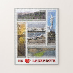 Spanien - Kanarische Inseln - Lanzarote - I Liebe  Puzzle