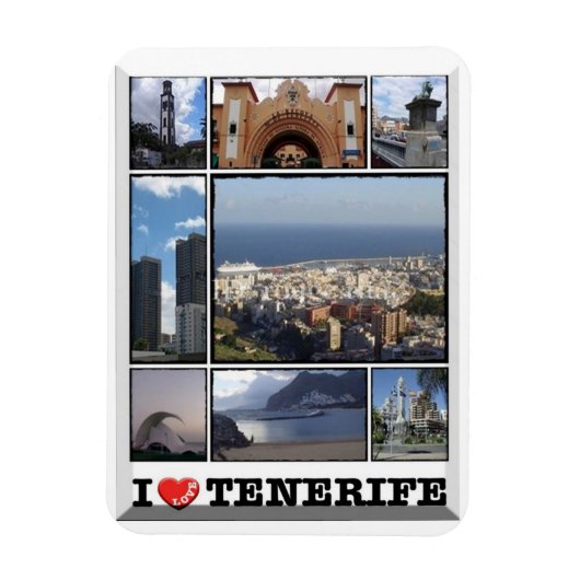 Spanien - Kanarische Inseln - Teneriffa - I Liebe Magnet (Vertikal)