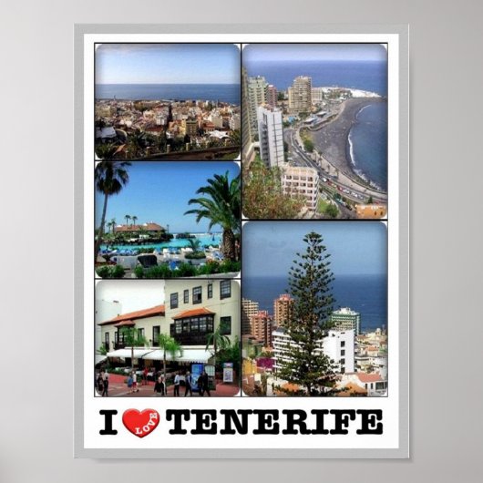 Spanien - Kanarische Inseln - Teneriffa - I Liebe  Poster (Vorne)