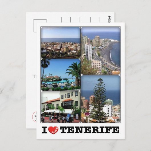 Spanien - Kanarische Inseln - Teneriffa - I Liebe Postkarte (Vorne/Hinten)