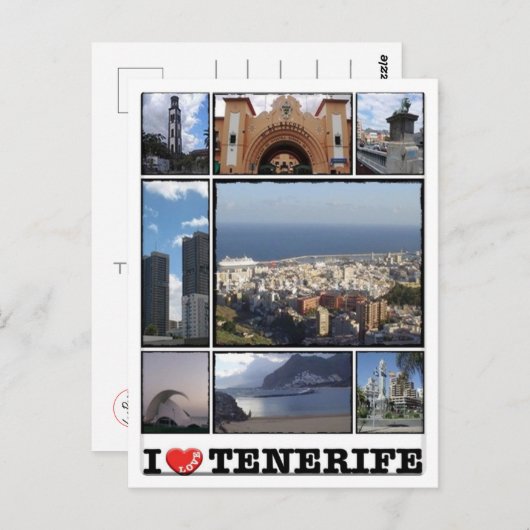 Spanien - Kanarische Inseln - Teneriffa - I Liebe Postkarte (Vorne/Hinten)