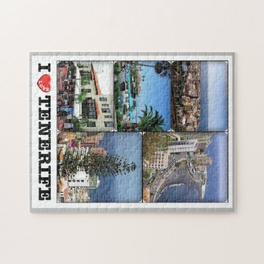 Spanien - Kanarische Inseln - Teneriffa - I Liebe  Puzzle (Horizontal)