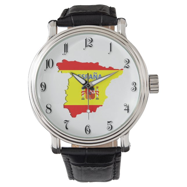 Spanien Karte Armbanduhr (Vorderseite)