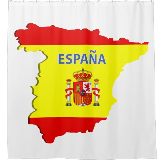 Spanien Karte Duschvorhang (Vorderseite)