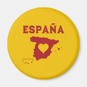Spanien Karte España Yellow Red Magnet (Vorne)