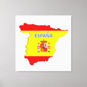 Spanien Karte Leinwanddruck (Vorderseite)