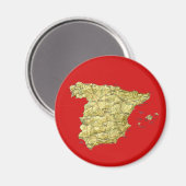 Spanien Karte Magnet (Vorderseite/Rückseite)