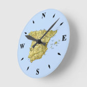 Spanien Karte Runde Wanduhr (Winkel)