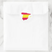 Spanien Karte Runder Aufkleber (Tasche)