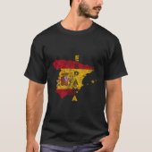 Spanien Karte und Flagge störte Espaã±A T-Shirt (Vorderseite)