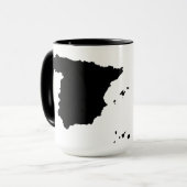 Spanien-Karten-Tasse Tasse (Vorderseite Links)