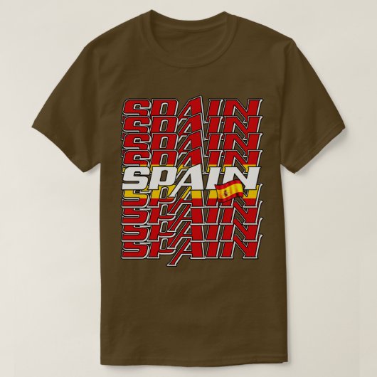 Spanien Kaskadierter Text 3 T-Shirt (Design vorne)