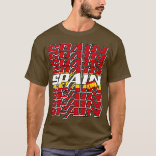 Spanien Kaskadierter Text 3 T-Shirt