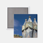 Spanien, Katalonien, Barcelona. Casa Batllo (1906) Magnet (Vorderseite/Rückseite)