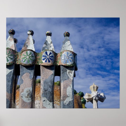 Spanien, Katalonien, Barcelona. Casa Batllo (1906) Poster (Vorne)