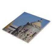 Spanien, Katalonien, Barcelona. Dachterrasse Fliese (Seite)