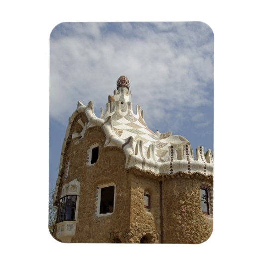 Spanien, Katalonien, Barcelona. Park Guell, Magnet (Vertikal)