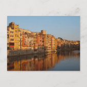 Spanien. Katalonien. Gerona. Häuser auf dem Onyar Postkarte (Vorderseite)