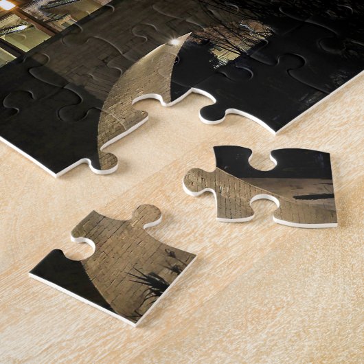Spanien Kathedrale in der Nacht | Dunkles Bridge L Puzzle (Seite)