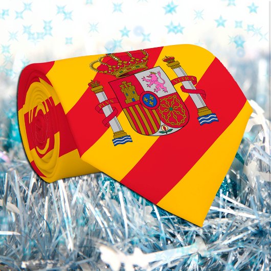 Spanien Krawatte, Mode Spanisches Flaggengeschäft Krawatte