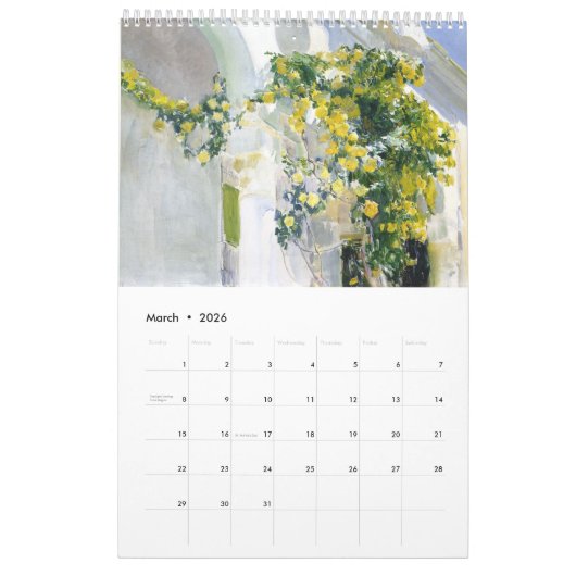 Spanien-Kunst-Kalender Kalender (Mär 2026)