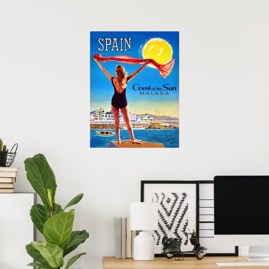 Spanien, Küste der Sonne Malaga Poster (Heimbüro)