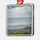 Spanien-Küstenlinie mit gelben Blumen und Ornament Aus Metall (Links)