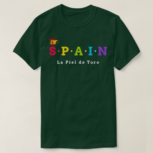 Spanien La Piel de Toro Die Bullen-Flag-Version T-Shirt (Design vorne)