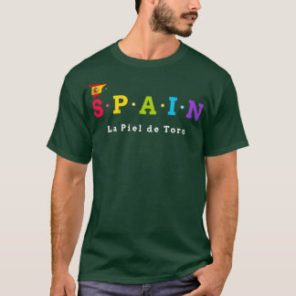 Spanien La Piel de Toro Die Stierhaut Flaggenversi T-Shirt
