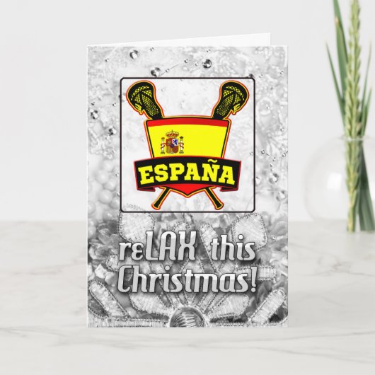 Spanien - Lacrosse Shield Weihnachtskarte Feiertagskarte (Vorderseite)