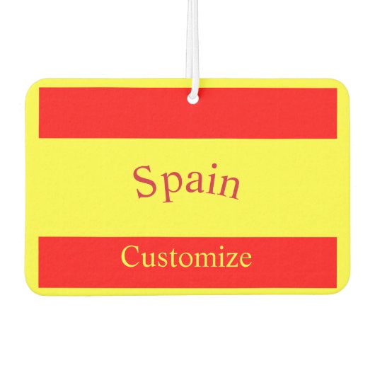 Spanien Landesflagge Thunder_Cove Autolufterfrischer (Vorderseite)