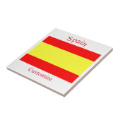 Spanien Landesflagge Thunder_Cove Fliese (Seite)
