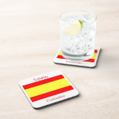 Spanien Landesflagge Thunder_Cove Getränkeuntersetzer (Rechte Seite)