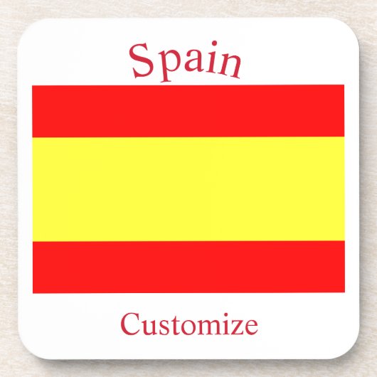 Spanien Landesflagge Thunder_Cove Getränkeuntersetzer (Vorderseite)