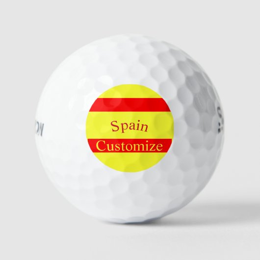 Spanien Landesflagge Thunder_Cove Golfball (Vorderseite)