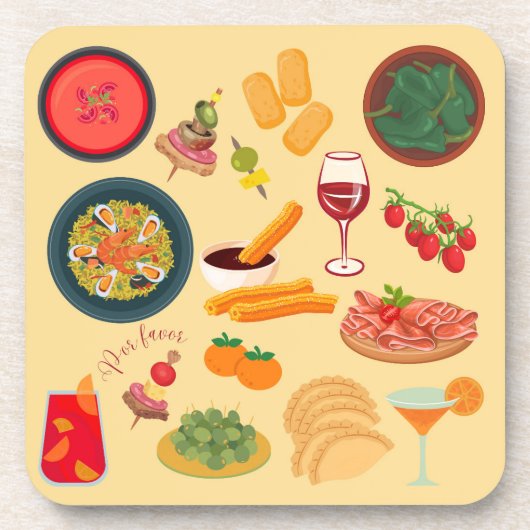 Spanien - Lebensmittel Getränkeuntersetzer (Vorderseite)