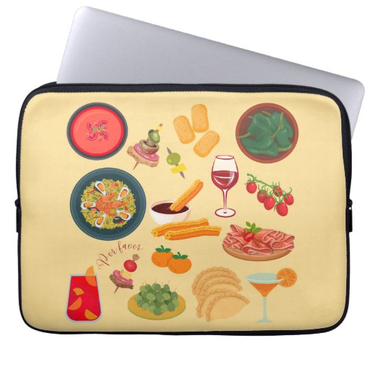 Spanien - Lebensmittel Laptopschutzhülle (Vorderseite)