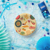 Spanien - Lebensmittel Pappteller (Party)