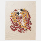 Spanien-Legenden-Fußball-Fliesblanke Fleecedecke (Vorderseite)