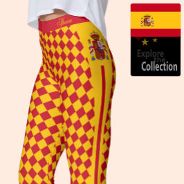 Spanien - Leggings, Mode, Spanische Flagge Leggings