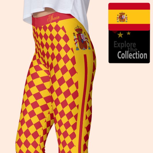 Spanien - Leggings, Mode, Spanische Flagge Leggings