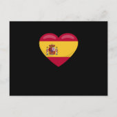 Spanien Liebe Herz Spanische Flagge Geschenkfächer Postkarte (Vorderseite)